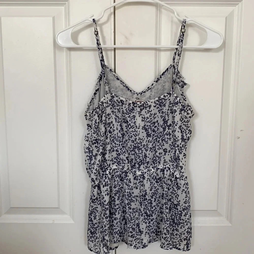 Mudd Floral Tank top size small blue and white